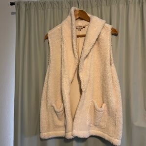 LOFT Cream Fuzzy Vest